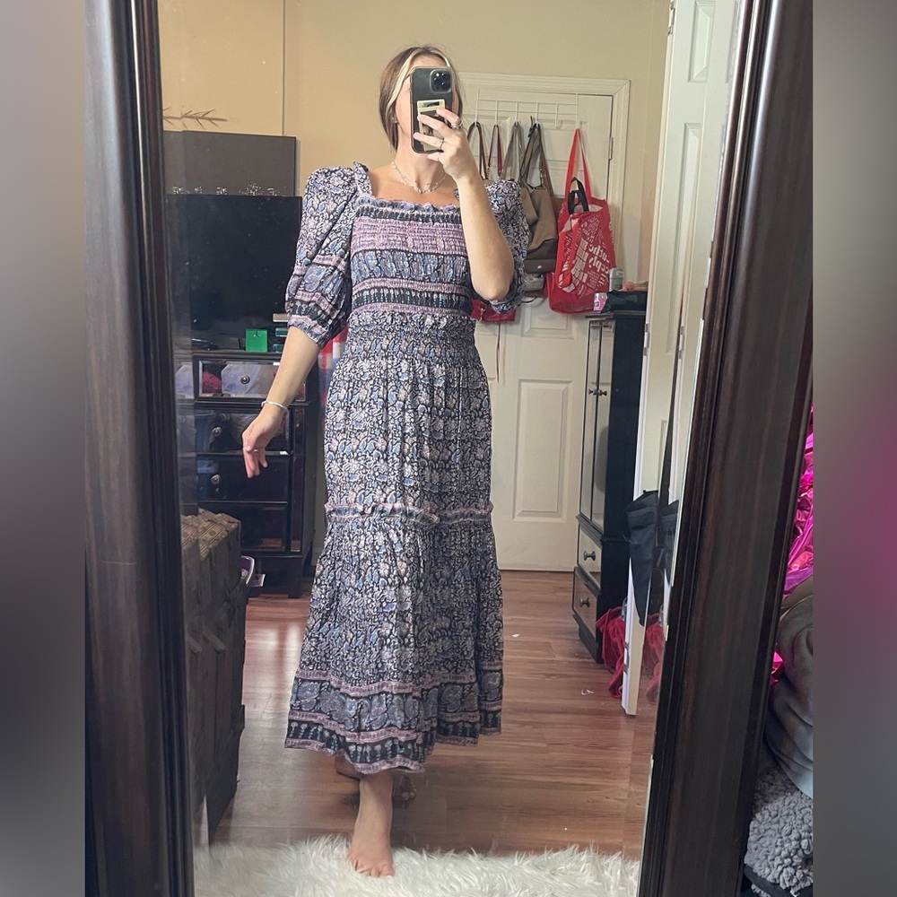 Sea New York Blue and Pink Maxi Dress